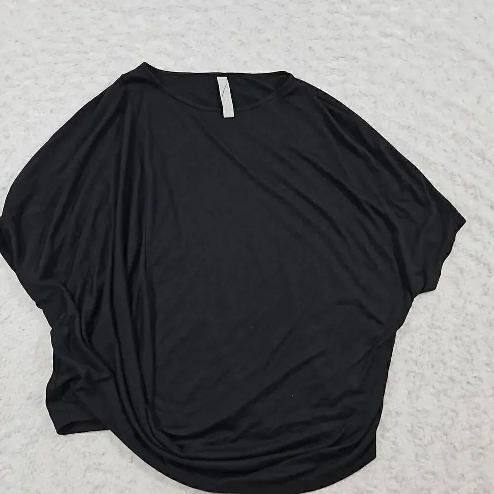 Athleta Black Dolman Tee athlesiure cozy yoga comfort lounge Womens Small